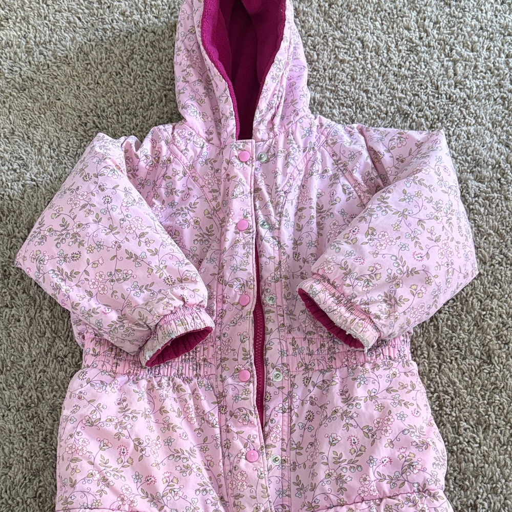 Gymboree Pink Floral Kids Reversable Jacket